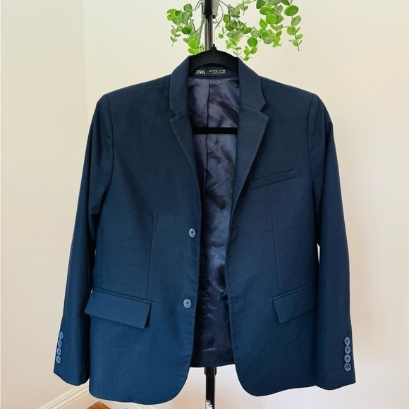 Zara boys navy blue blazer - Picture 1 of 5